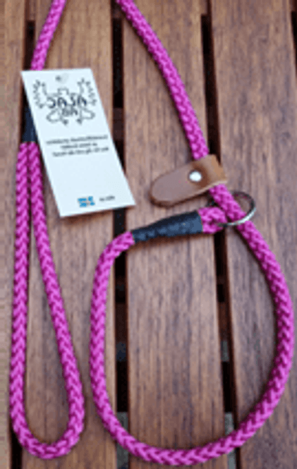Huvudbild Retrieverkoppel Nylon Cerise Längd ca 190 cm Diameter 10 mm Alac